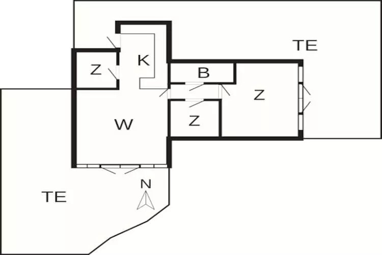 Modern Strandhuis -- By Traum Ferienwohnungen - Plattegrond