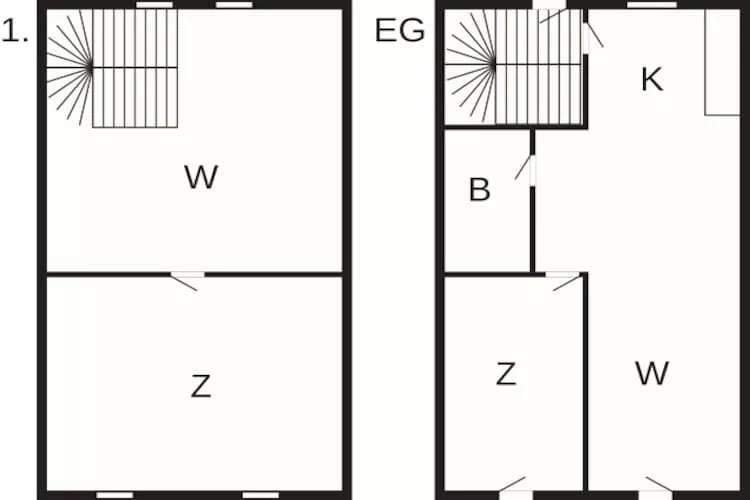 3 room,attached house - Plattegrond