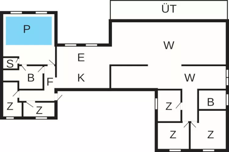 Luxe strandhuis met zwembad - Plattegrond