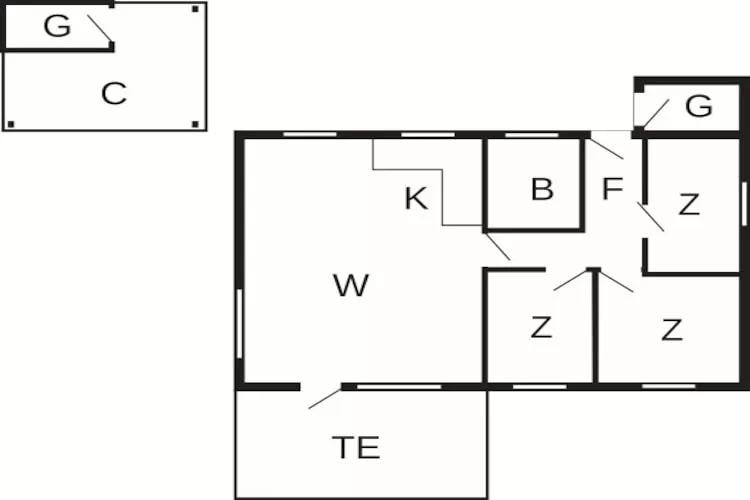 6 persoons vakantie huis in Væggerløse-By Traum - Plattegrond