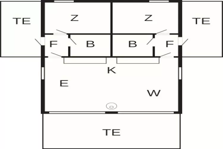 3 room,1st row,renovated - Plattegrond