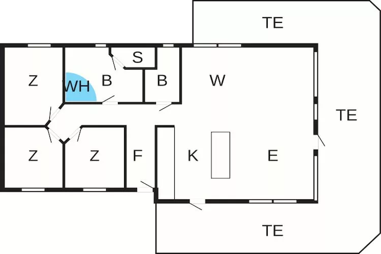 Luxe strandhuis met spa - Plattegrond