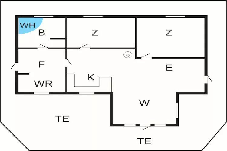 4 persoons vakantie huis in Rønne-By Traum - Plattegrond