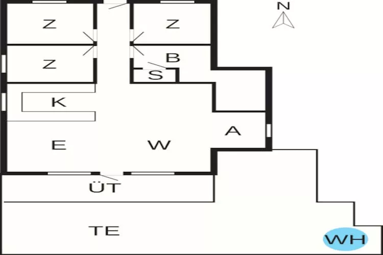 6 persoons vakantie huis in Ulfborg - Plattegrond