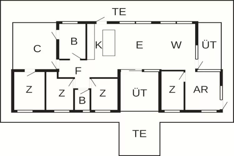 Modern toevluchtsoord in Graerup - Plattegrond