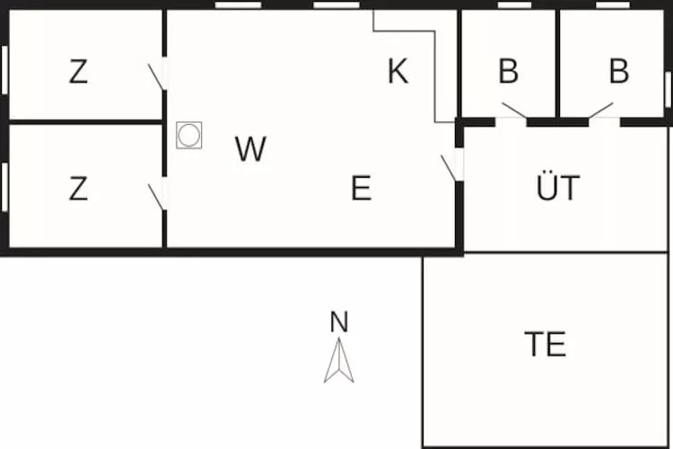 HUS 55768  HYTTE D - Plattegrond