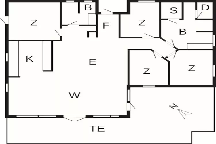 Vakantiehuis aan zee met sauna - Plattegrond