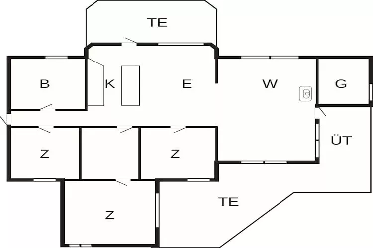 Natuurgebied in Albaek - Plattegrond