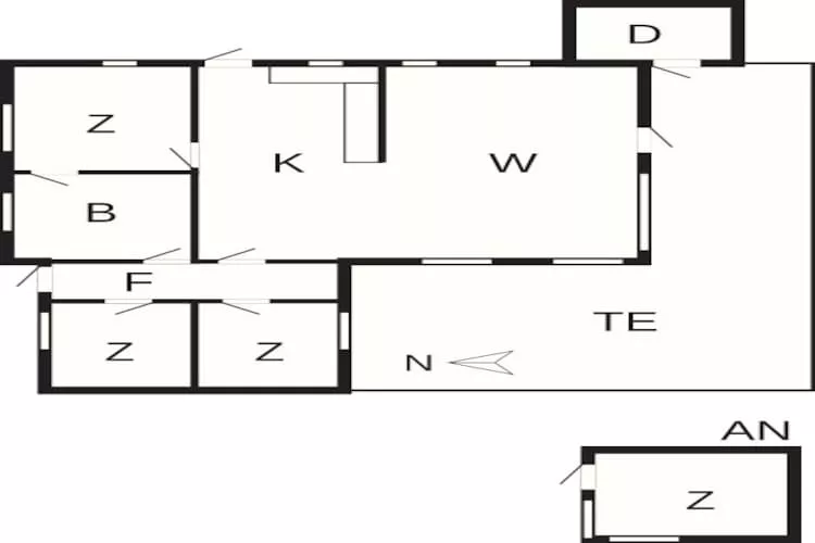 Meerzicht Verborgen schat -- By Traum Ferienwohnungen - Plattegrond