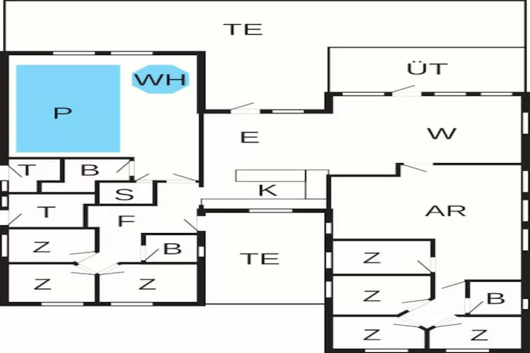 Luxe zwembad retraite in Blavand -- By Traum Ferienwohnungen - Plattegrond