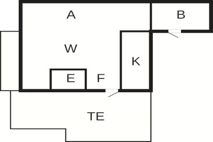 2 persoons vakantie huis in Gullholmen - Plattegrond