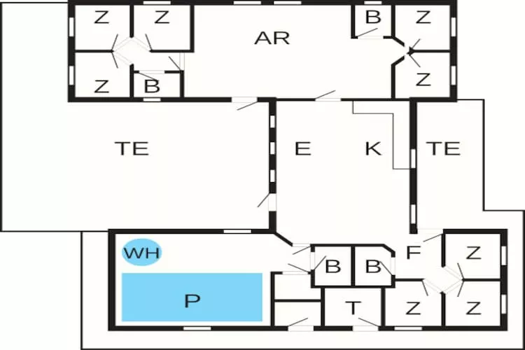 Luxe vakantieverblijf nabij Grena - Plattegrond