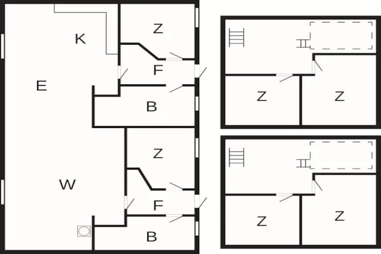 7 room,2 level,attached house - Plattegrond