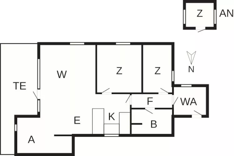 6 persoons vakantie huis in Sjællands Odde - Plattegrond
