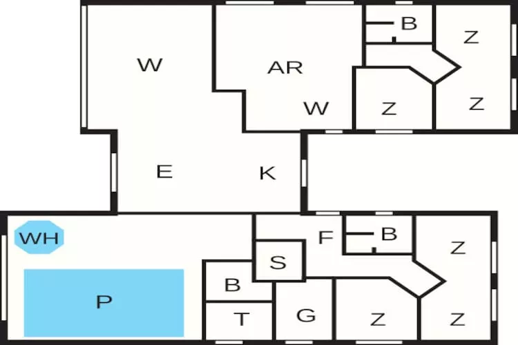 Luxe vakantieverblijf in Blavand - Plattegrond