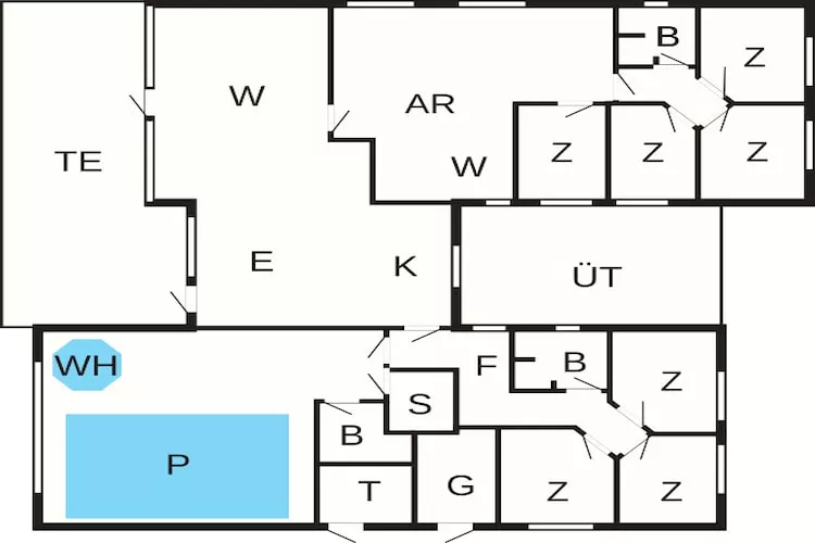 Luxe zwembad retraite in Blavand -- By Traum Ferienwohnungen - Plattegrond