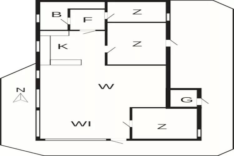 6 persoons vakantie huis in Løkken-By Traum - Plattegrond