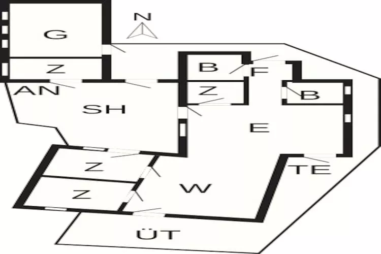 Modern toevluchtsoord in Lokken - Plattegrond