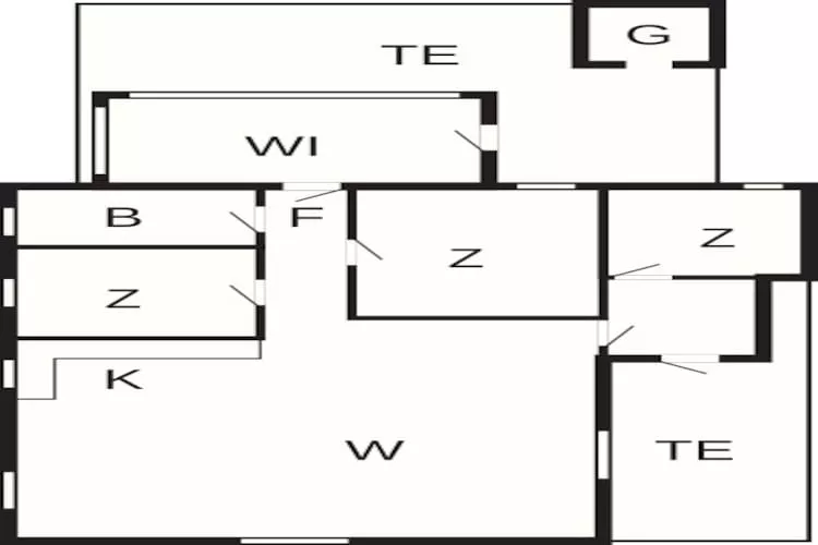 Verblijf aan het strand in Lakolk - Plattegrond