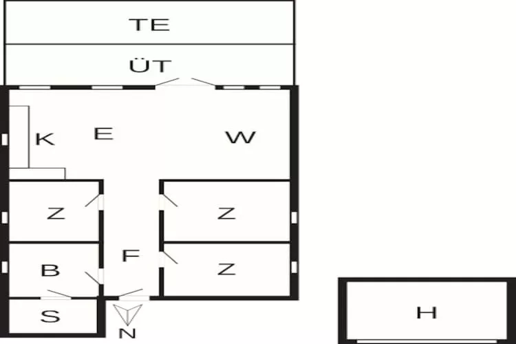 Rustig toevluchtsoord in Toftum -- By Traum Ferienwohnungen - Plattegrond