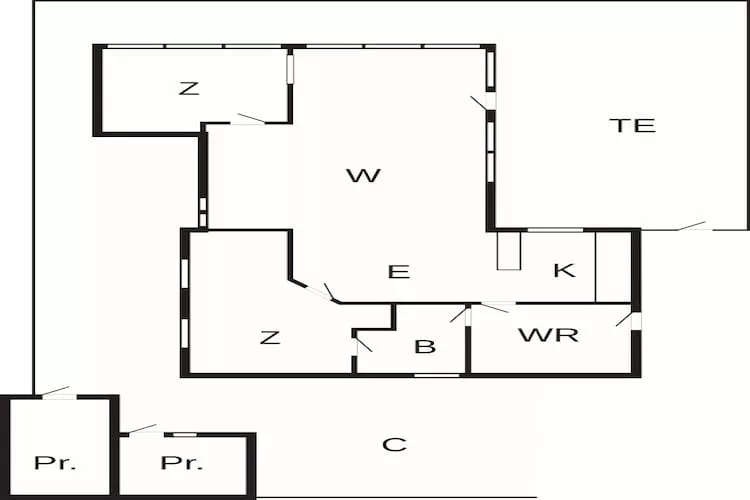 Charmante kustplaats met uitzicht - Plattegrond
