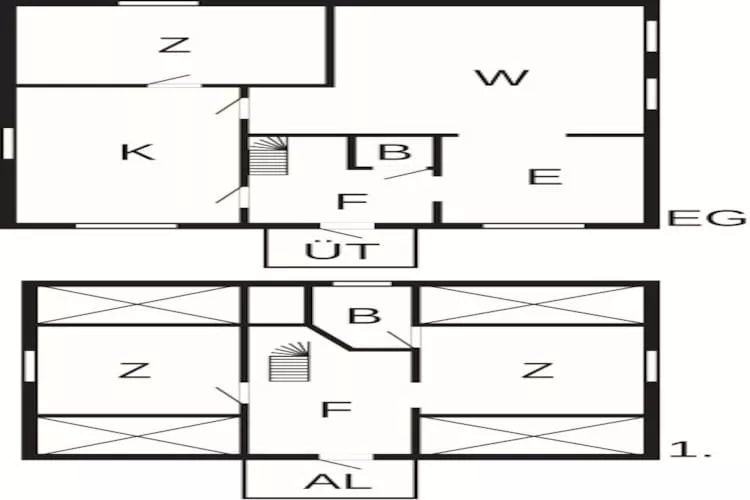 6 persoons vakantie huis in Berga - Plattegrond