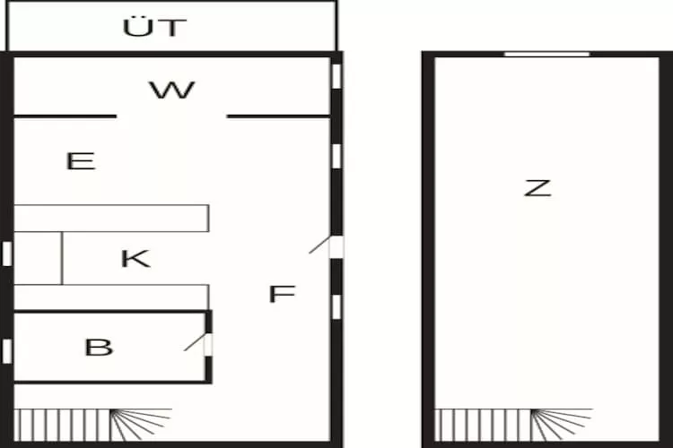 2 persoons vakantie huis in Gilleleje-By Traum - Plattegrond