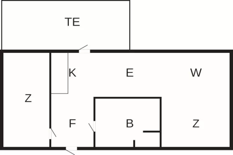 2-4 pers.Hus - Plattegrond