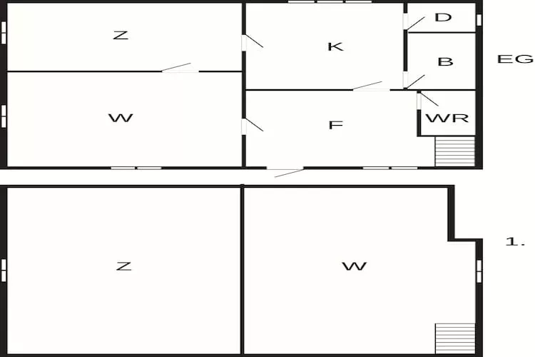 Verblijf op een familieboerderij bij Forsheda - Plattegrond