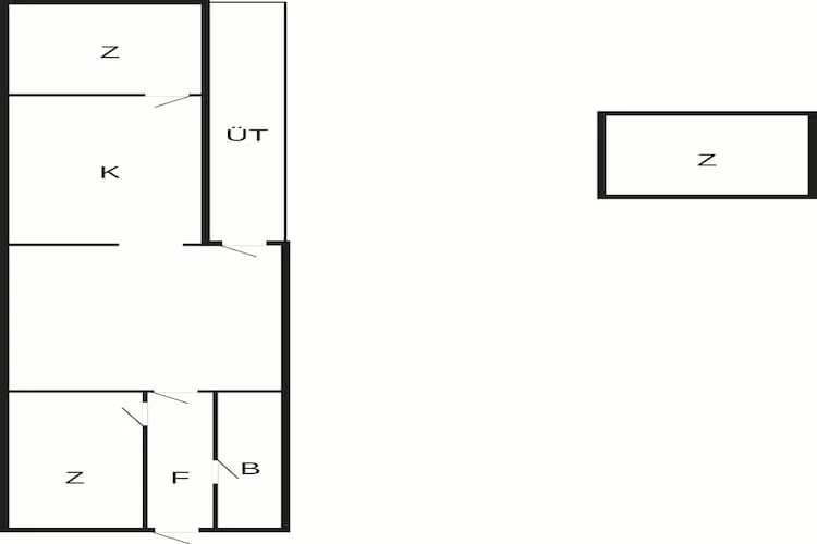 Sfeervolle retraite in Rorvig -- By Traum Ferienwohnungen - Plattegrond