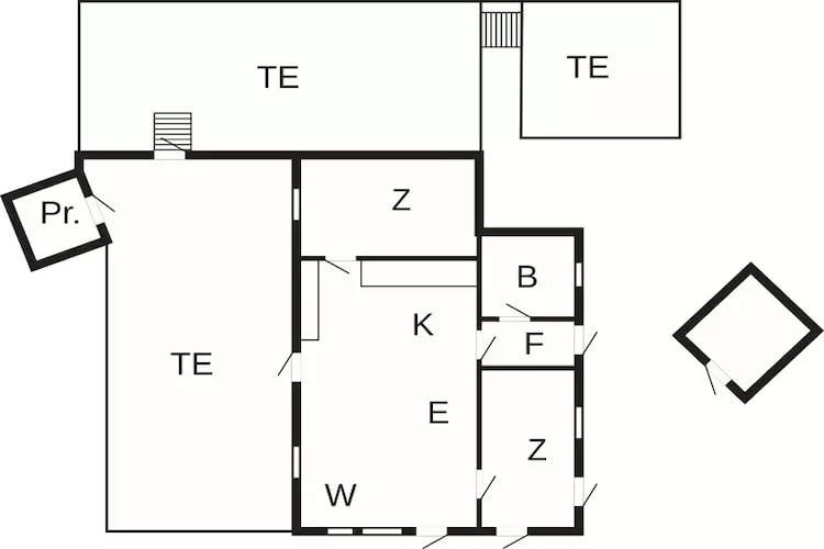 Kustgeluk in Hejlsminde - Plattegrond