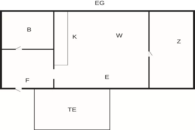 Licht vakantiehuis in Vollsjö-By Traum - Plattegrond