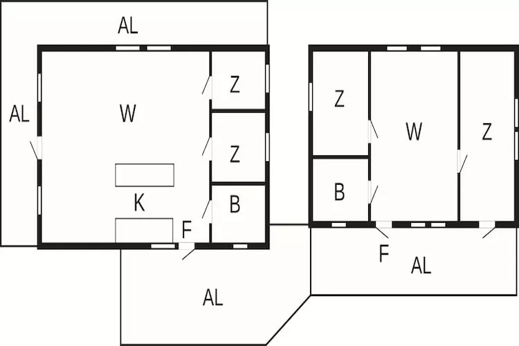 Charmant eilandhuis met gastenverblijf - Plattegrond