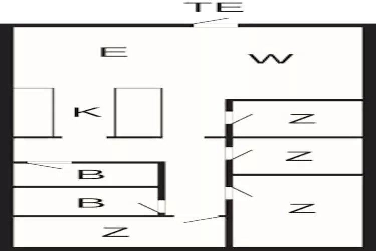 5 room,2 bathrooms - Plattegrond