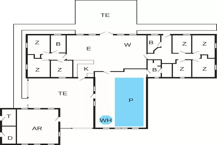 Luxe vakantieverblijf aan zee - Plattegrond