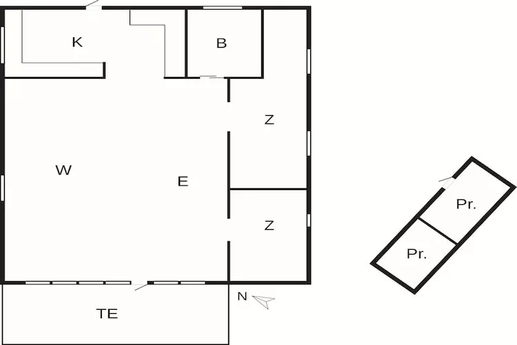 6 Personen vakantie huis in Nibe - Plattegrond