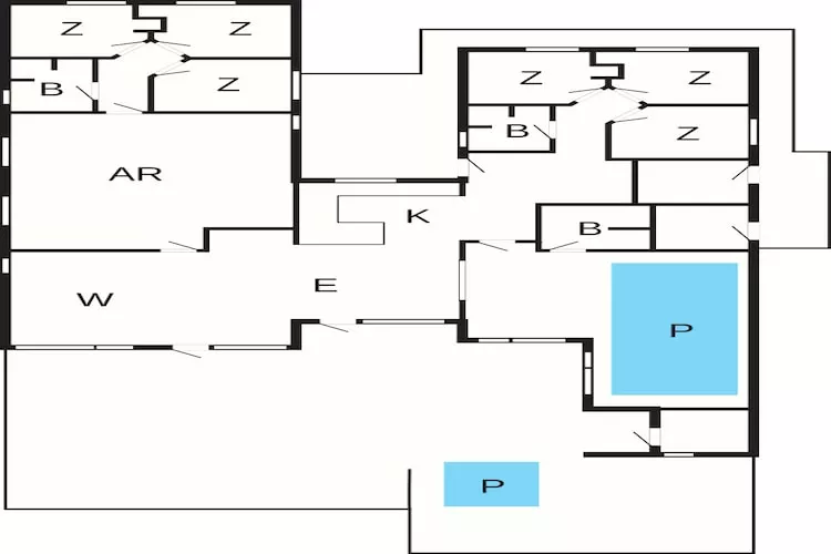 5 sterren vakantie huis in Aakirkeby - Plattegrond