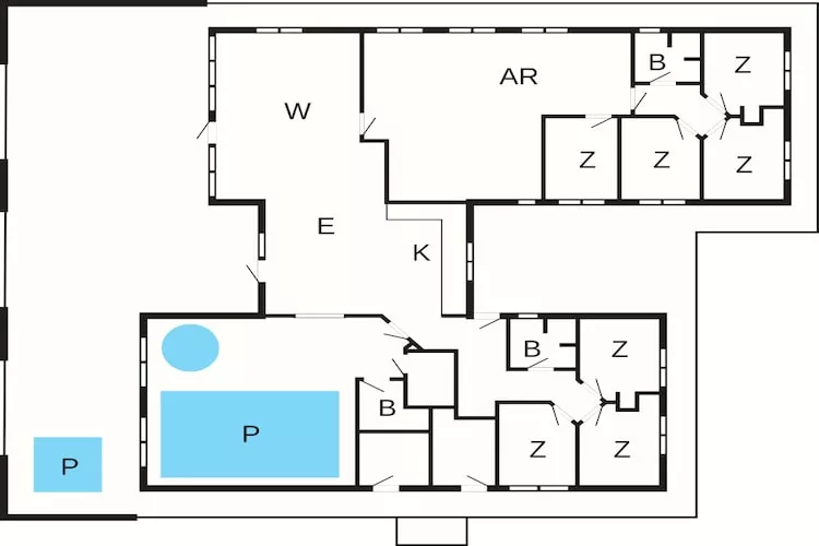 5 sterren vakantie huis in Ålbæk - Plattegrond