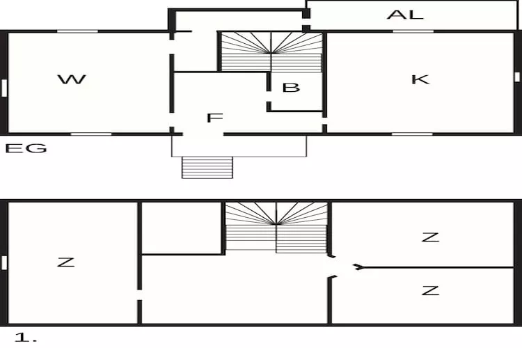 Schilderachtig huis aan het meer bij Askersund - Plattegrond