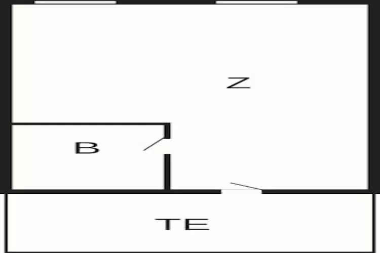 3 personers værelse 20m² - Plattegrond