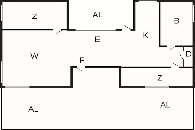 Gezellig strandhuisje in Grammahagen - Plattegrond