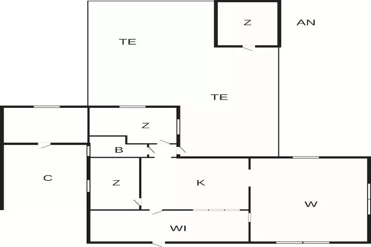 Gezinsvakantiehuis aan zee - Plattegrond