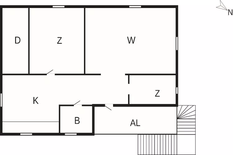 Gezinsvriendelijk appartement aan zee - Plattegrond