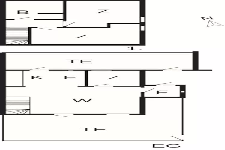4 sterren vakantie huis in Rømø - Plattegrond