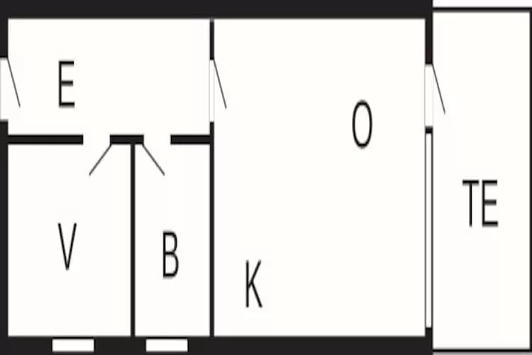 2 vær.,st./1.sal,Standard - Plattegrond