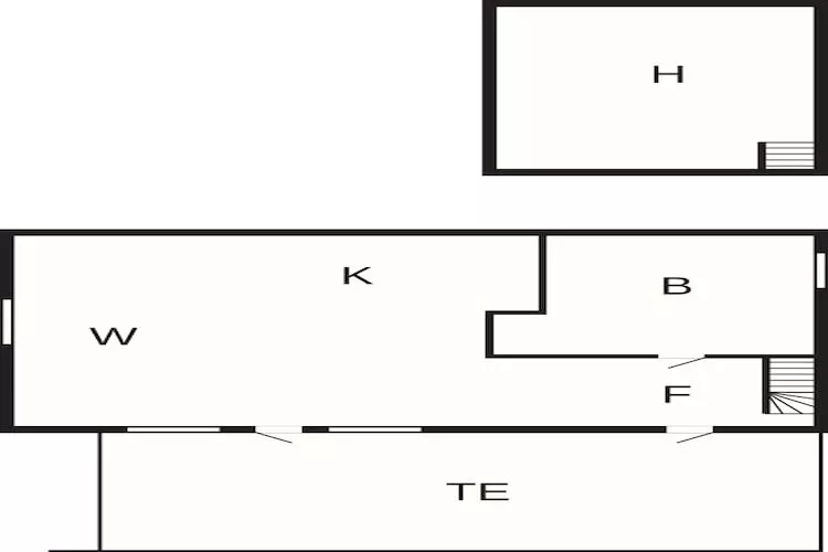 Charmant huisje omgeven door natuur - Plattegrond