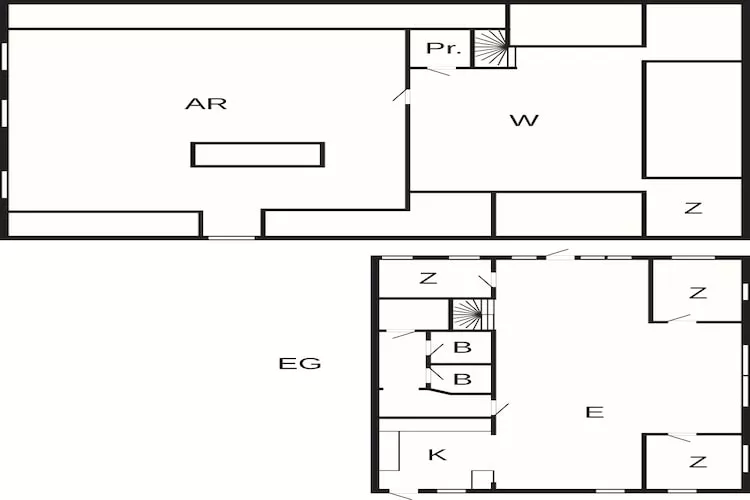 4 sterren vakantie huis in Henne - Plattegrond