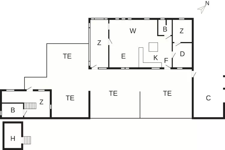 5 Personen vakantie huis in Hals - Plattegrond