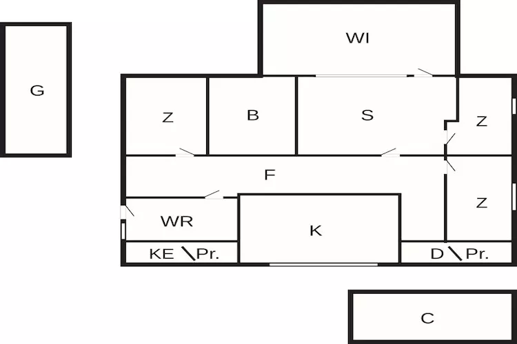 6 Personen vakantie huis in Hals - Plattegrond