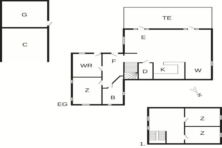 4 sterren vakantie huis in Hanstholm - Plattegrond